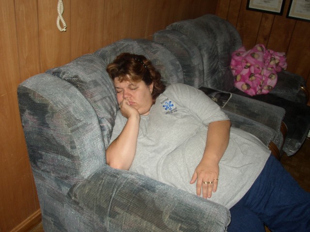 Lt. Michele Barickman, during the stand-by for Hurricane Isabel